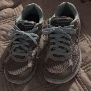 Skechers Gray & Foam Green Sneakers